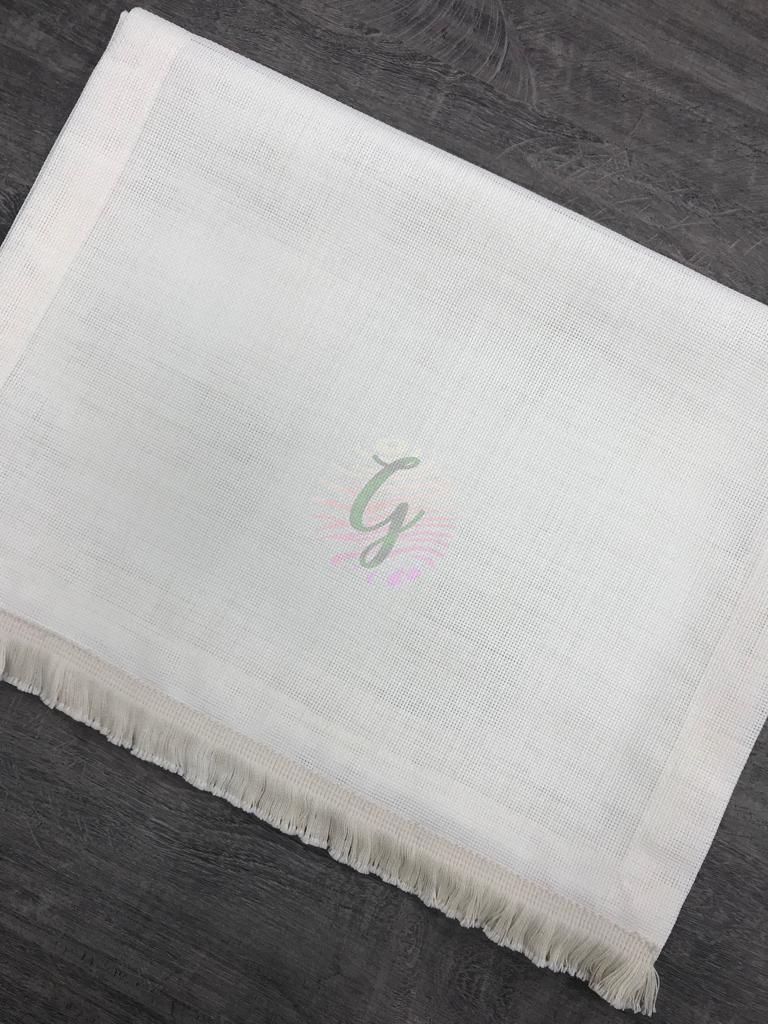 Püsküllü Etamin Runner Krem