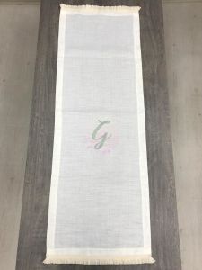 Püsküllü Etamin Runner Krem