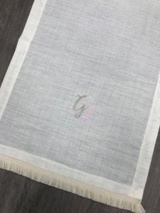 Püsküllü Etamin Runner Krem