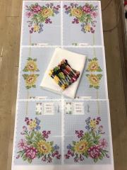 4 Köşeli Runner Kiti(Uğur İpek 18 ct Kumaş İle)