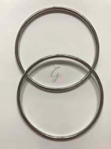 Yuvarlak Metal Çanta Sapı Gümüş