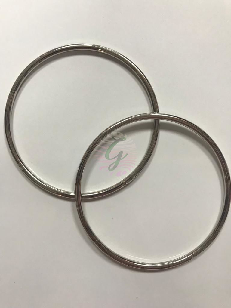 Yuvarlak Metal Çanta Sapı Gümüş