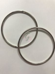 Yuvarlak Metal Çanta Sapı Gümüş