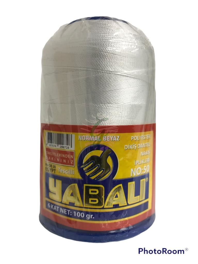Yabalı 100 Gr 50 No Kırık Beyaz Dantel İpi