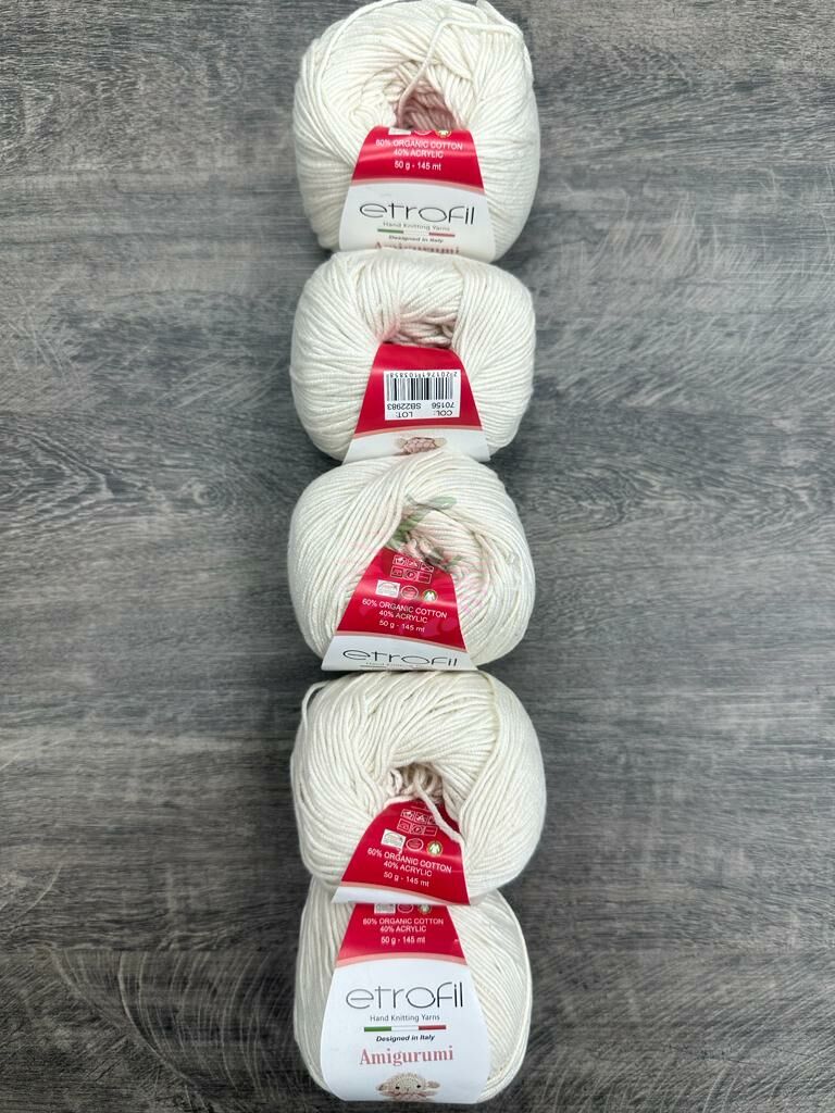 Etrofil Amigurumi 70156 Krem (5 Adet)